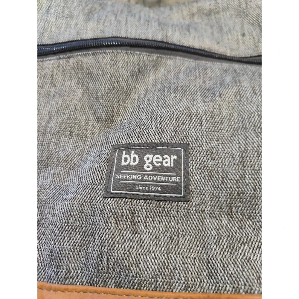 Diaper Bag BB GEAR New Grey Messenger Bag - Dad Bag For Baby.